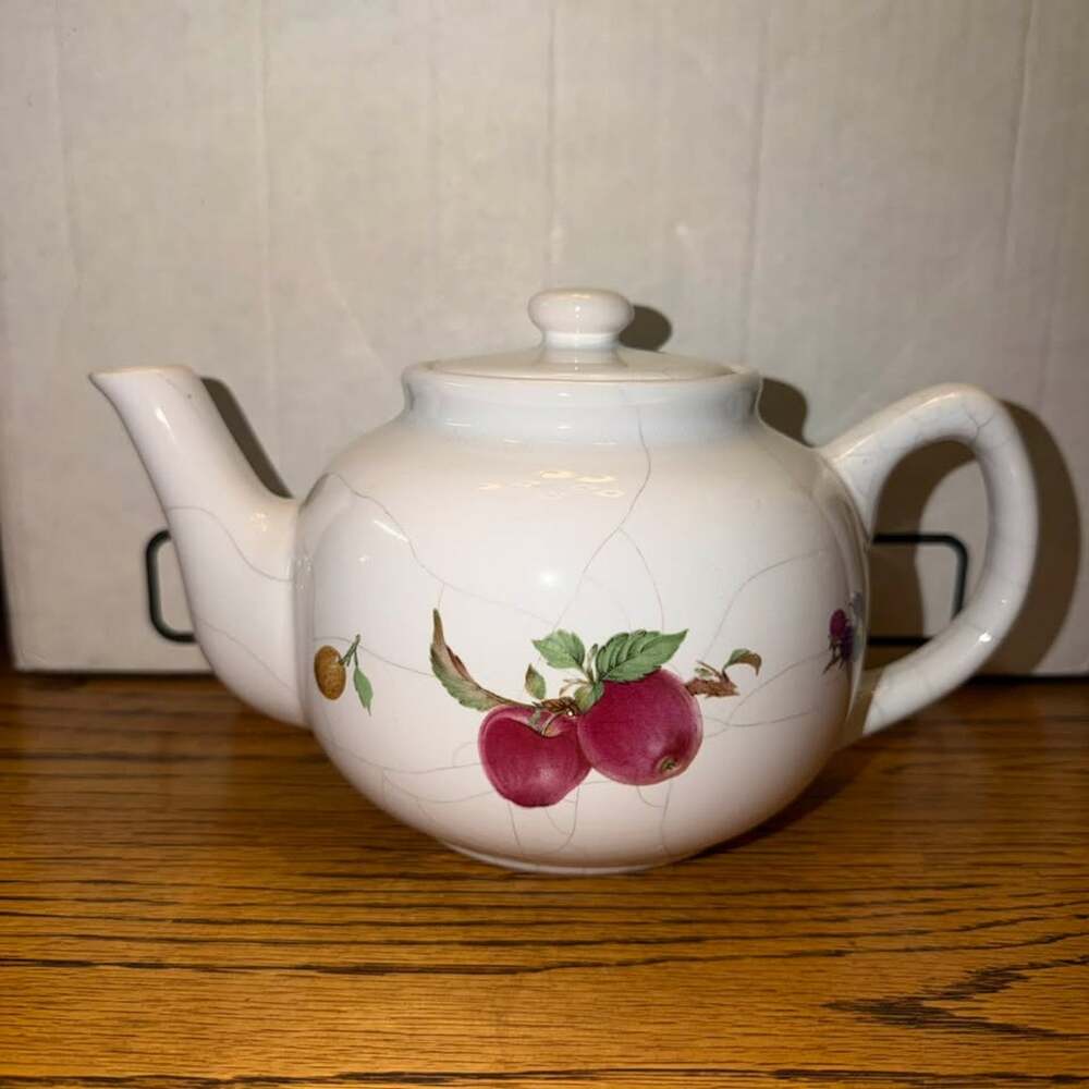 Ceramic Fruit Motif Teapot